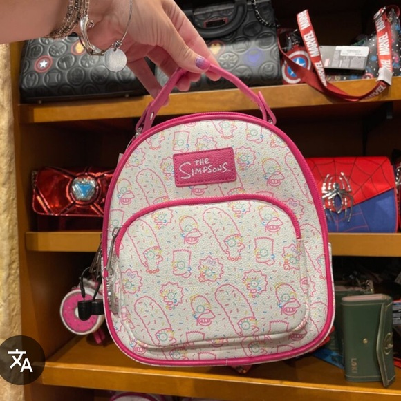 Loungefly Handbags - Universal Studios The Simpsons Donut Backpack – Pink Sprinkles NWOT